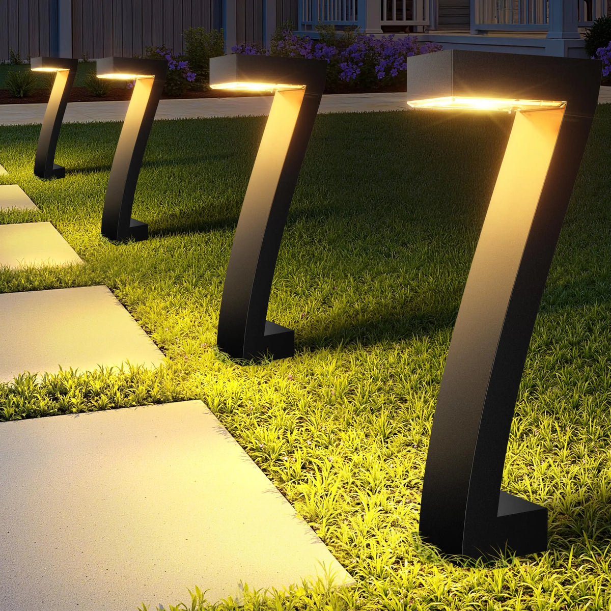 Bright LED Solar Lights Outdoor Pathway Lights, IP65 Waterproof Solar Garden Lights for Yard Driveway Walkway Decor
