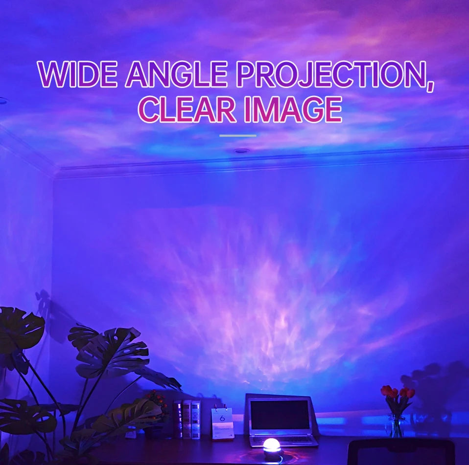 Galaxy Starry Sky Projector LED Night Light 7 Modes DMX Sound Activated 5V USB Rechargeable With Remote For Kids Room Decor Gift