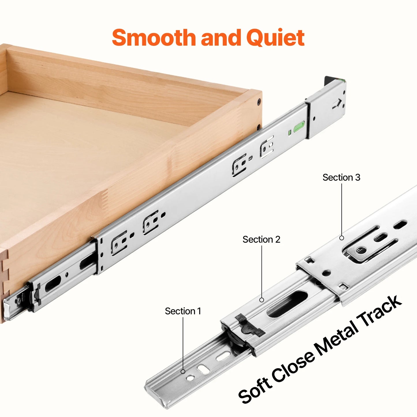 14-20inch Pull Out Cabinet Organizer Cabinet Drawer Slide out Shelf Sliding Wood Drawer for Kitchen Pantry Bathroom