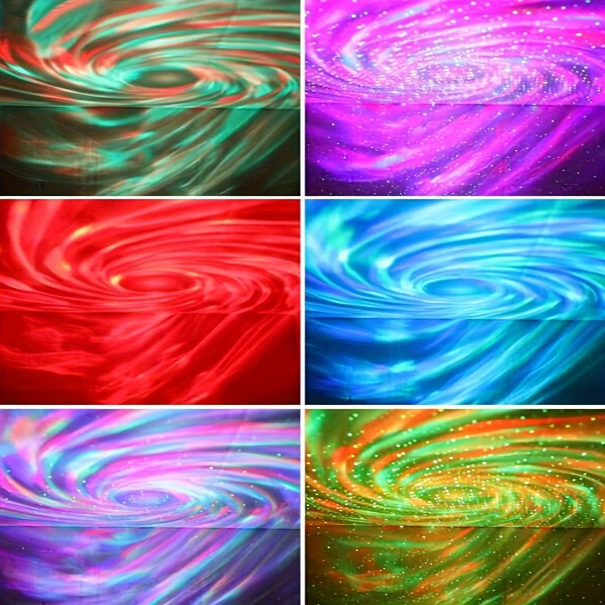 Galaxy Starry Sky Projector LED Night Light 7 Modes DMX Sound Activated 5V USB Rechargeable With Remote For Kids Room Decor Gift